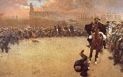 Ramon Casas i Carbo The Charge or Barcelona 1902 France oil painting reproduction